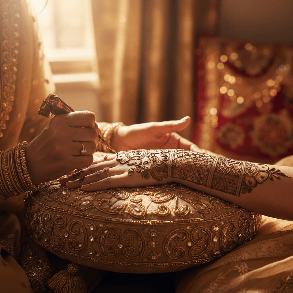 Colorful mehendi pattern
