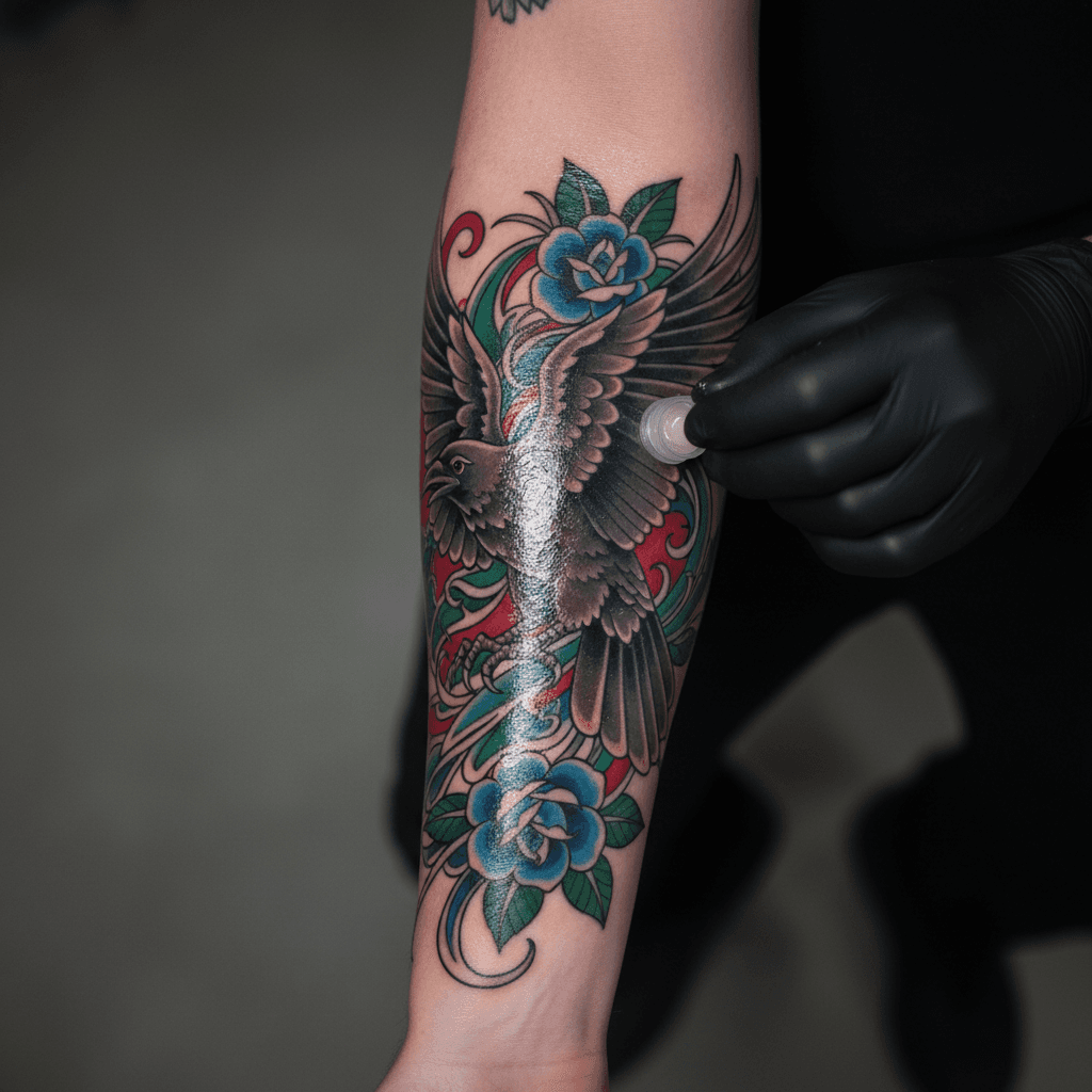 Completed custom tattoo design displayed during consultation